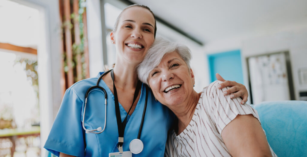 doctor and patient smiling